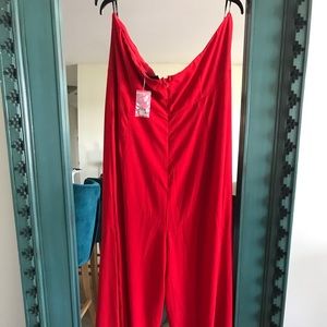 Plus size Strapless Jumpsuit